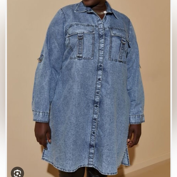 Ashley Stewart Tops - Brand New Denim Tunic / Dress Size 22